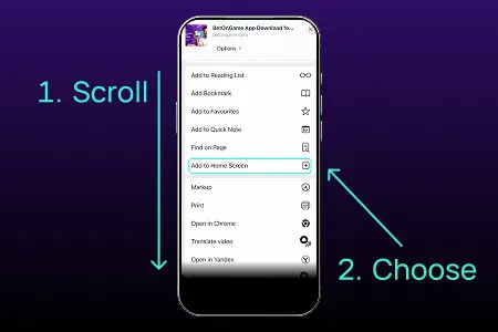 BetOnGame App Download for iOS step 2