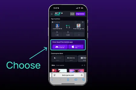 Download BetOnGame Mobile App step 2