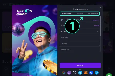 How to Create an Account on BetOnGame? step 3