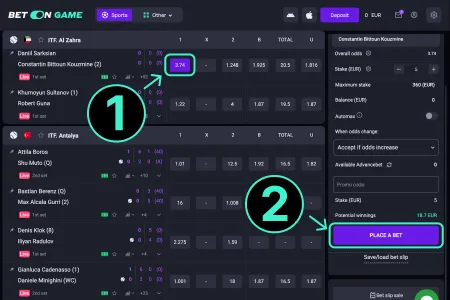  How to Make Your First Bet After Login? step 5